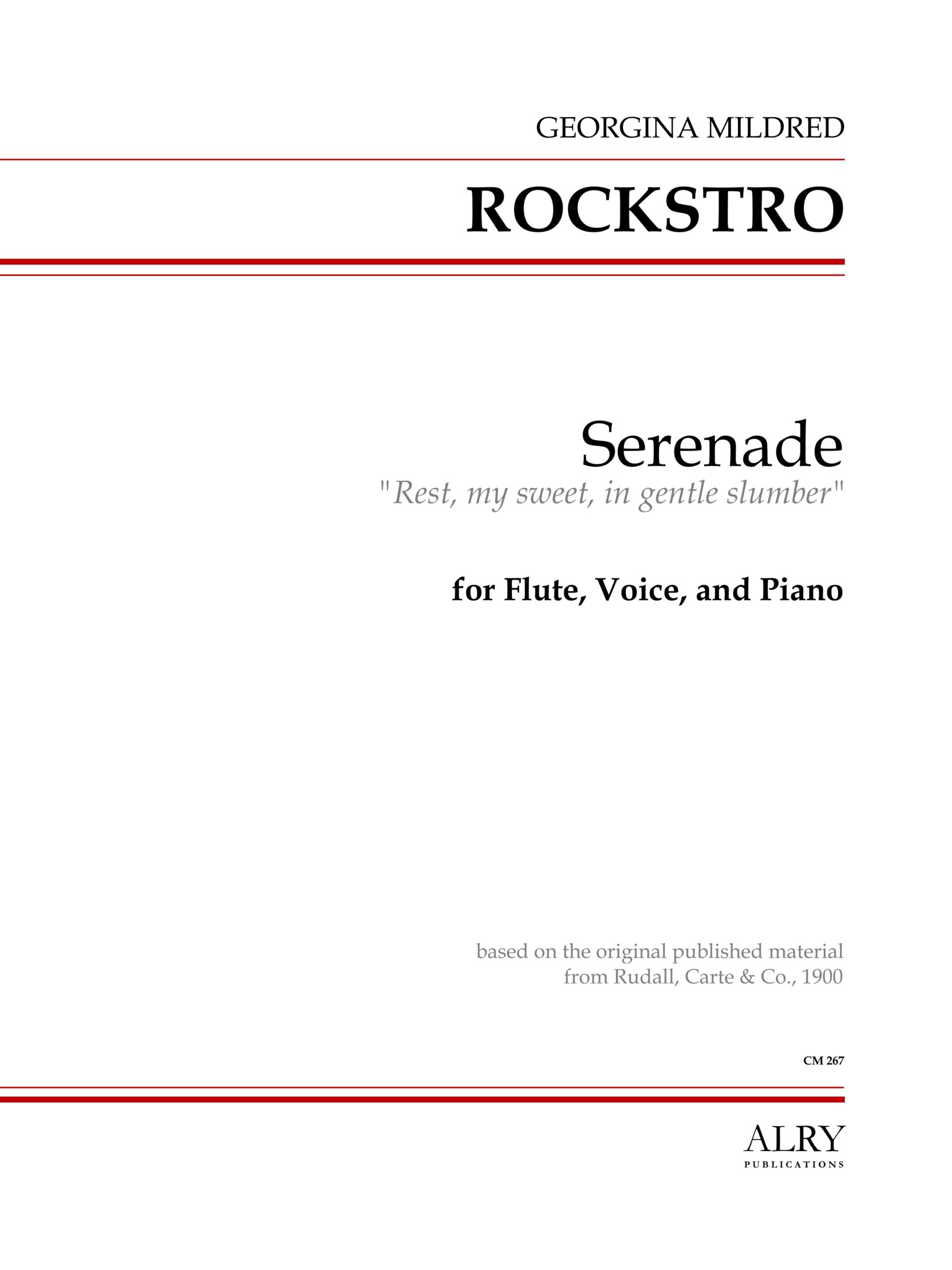 Serenade for Flute, Voice, and Piano (ROCKSTRO GEORGINA MILDRED)