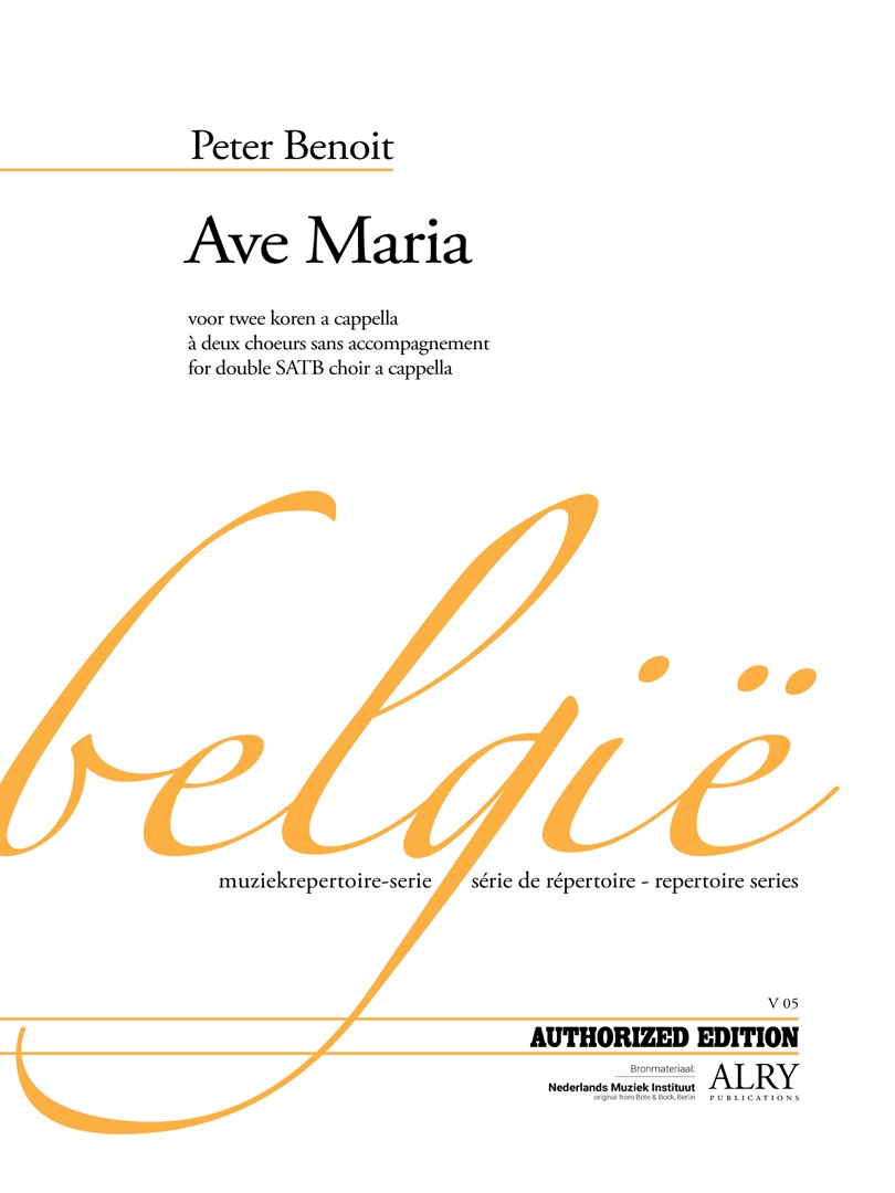 Ave Maria, Op. 1 for Double SATB Choir a cappella (BENOIT PETER)