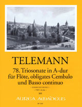 78. Triosonate In A-Dur Für Flöte, Obligates Cembalo Und Bc. Í Aus 'Essercizii Musici' (TELEMANN GEORG PHILIPP)