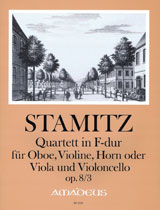 Quartett In F-Dur Op. 8/3 Für Oboe, Violine, Horn Oder Viola Und Violoncello (STAMITZ CARL)