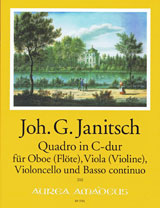 Quadro In C-Dur Für Oboe (Flöte), Viola (Violine), Violoncello Und Bc. (JANITSCH JOHANN GOTTLIEB)