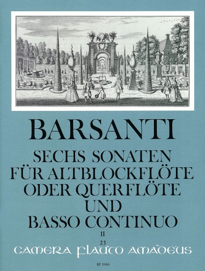 6 Sonatas Op. 1 Vol.2: 4-6 (BARSANTI FRANCESCO)