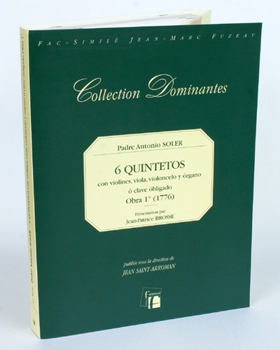 6 Quintetos Con Violones, Viola, Violoncello Y Organo O Clave Obligado. Obra 1O, 1776 (SOLER PADRE ANTONIO)