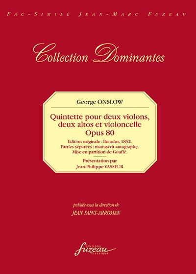 33ème Quintette Pour Deux Violons, Deux Altos Et Un Violoncelle - Op. 80