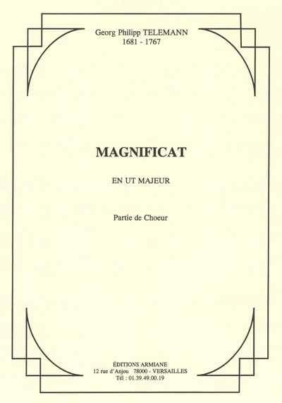 Magnificat En Ut Majeur - Pour Choeur, Solistes Et Orchestre (Réduction Piano) (TELEMANN GEORG PHILIPP)