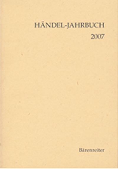 Händel-Jahrbuch 2007, 53. Jahrgang