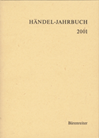 Händel-Jahrbuch 2001, 47. Jahrgang