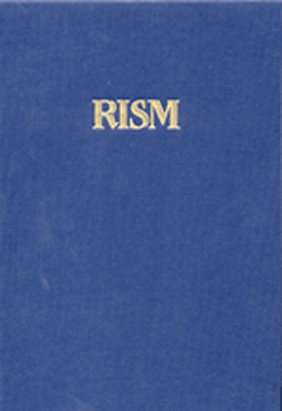 Internationales Quellenlexikon Der Musik (Rism), Serie A/1. Einzeldrucke Vor 1800, Band 15: Register