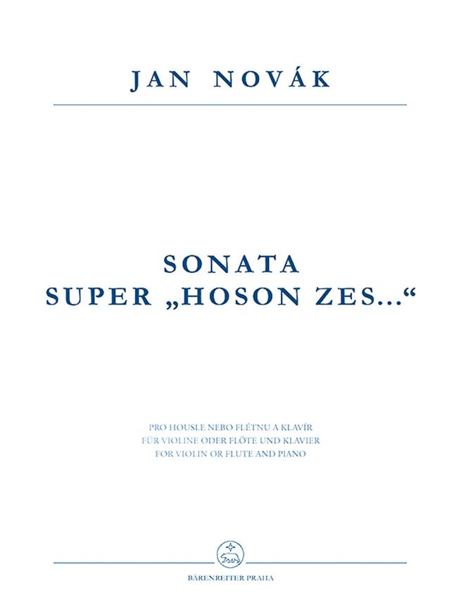 Sonata Super 'Hoson Zes...' (NOVAK JAN)