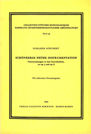 Schönbergs Frühe Instrumentation (SCHUBERT GUNTER)