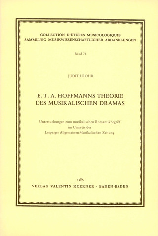 E. T. A. Hoffmanns Theorie Des Musikalischen Dramas (ROHR)