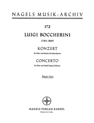 Konzert Für Flöte Und Streicher (BOCCHERINI LUIGI)