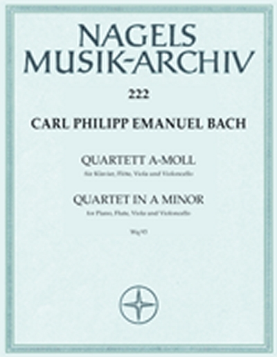 Quartett Für Flöte (Violine), Viola, Violoncello Und Klavier (Cembalo) (BACH CARL PHILIPP EMMANUEL)