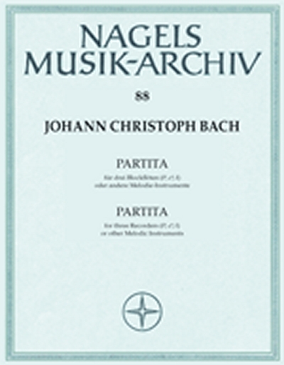 Partita Für Drei Blockflöten Ohne Basso Continuo (FABER JOHANN CHRISTOPH)