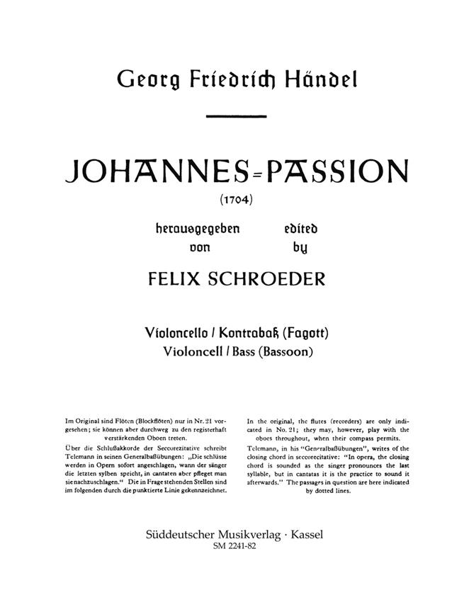 Passion Nach Dem Evangelisten Johannes (1704)