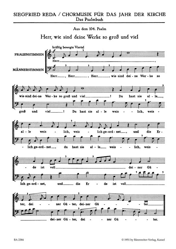 Psalmen 40, 92, 100, 103 Und 104 (1948) (REDA SIEGFRIED)