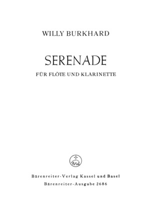 Sérénade Für Flöte Und Klarinette In B (1953)