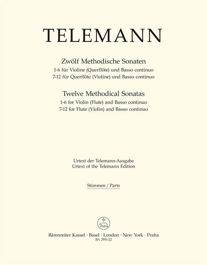 12 Methodische Sonaten, Hamburg 1728 Und 1732 (TELEMANN GEORG PHILIPP)