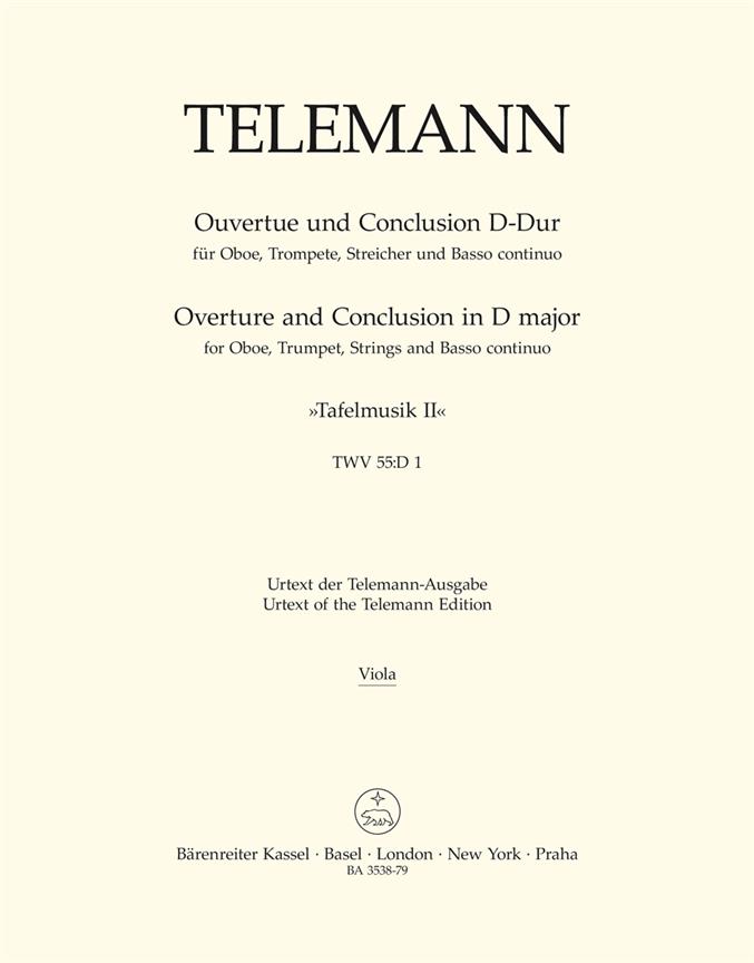 Ouvertüre Und Conclusion Aus 'Tafelmusik II' (TELEMANN GEORG PHILIPP)