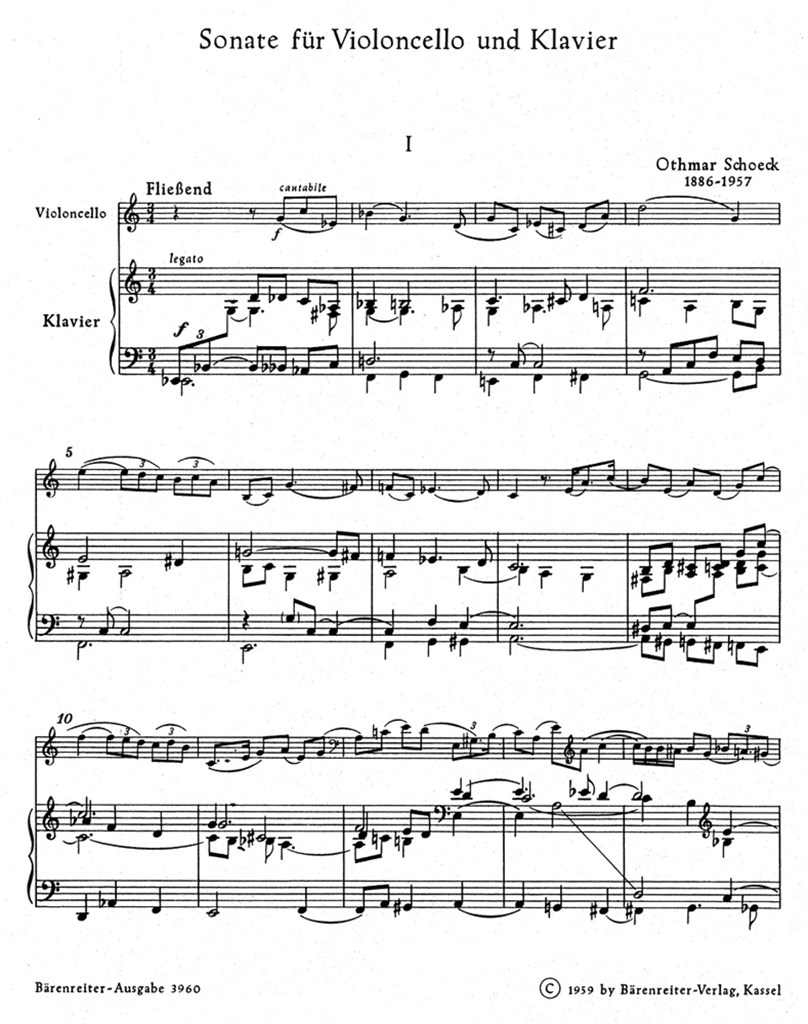 Sonate Für Violocello Und Klavier (1957)