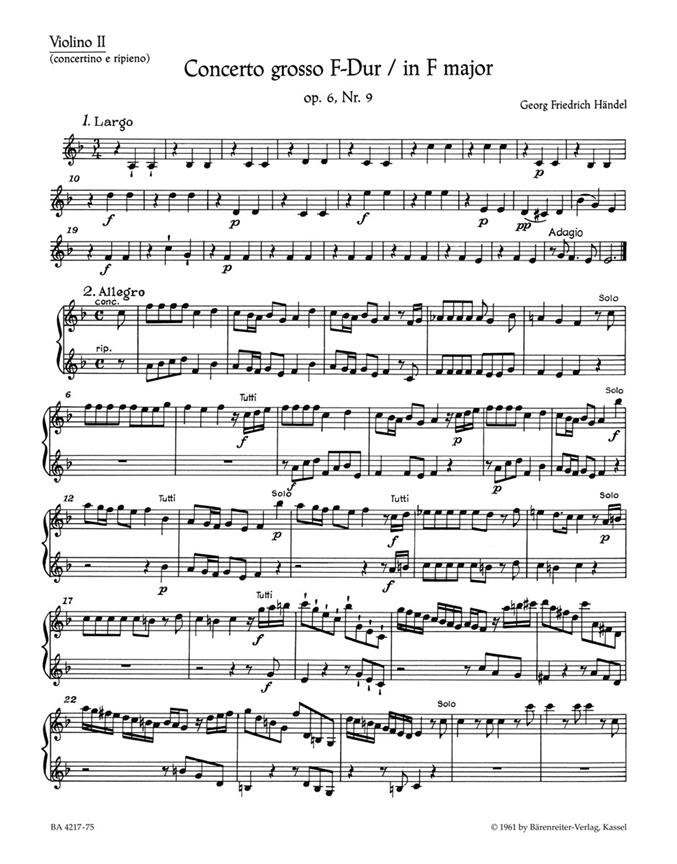 Concerto Grosso Hwv 327
