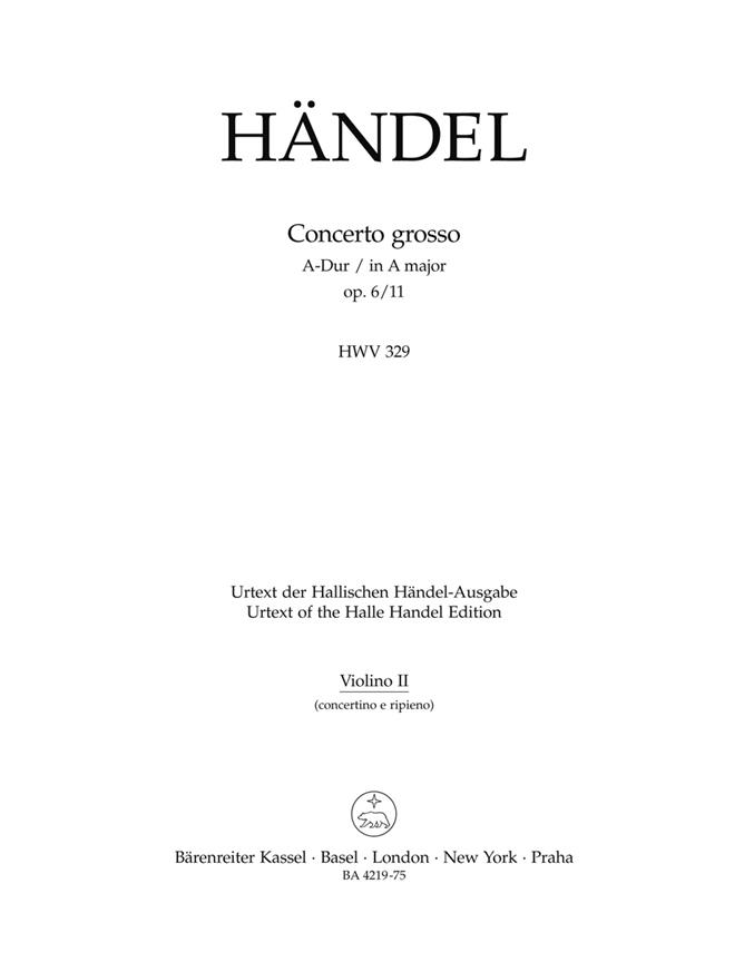 Concerto Grosso Hwv 329