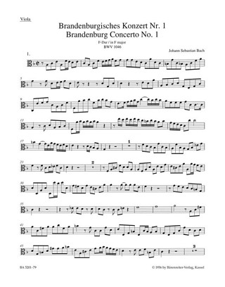 Brandenburgisches Konzert Nr. 1 Und Erste Fassung 'sinfonia'