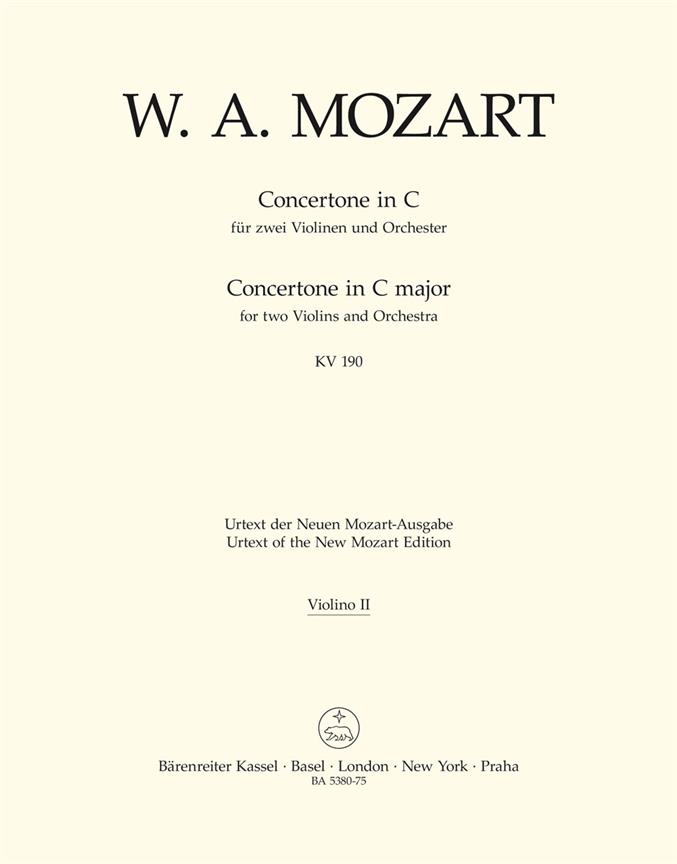 Concertone In C Für Zwei Violinen Und Orchester