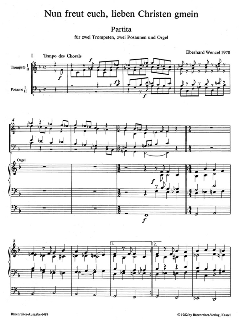 Sonate Für Trompete Und Orgel (1978)