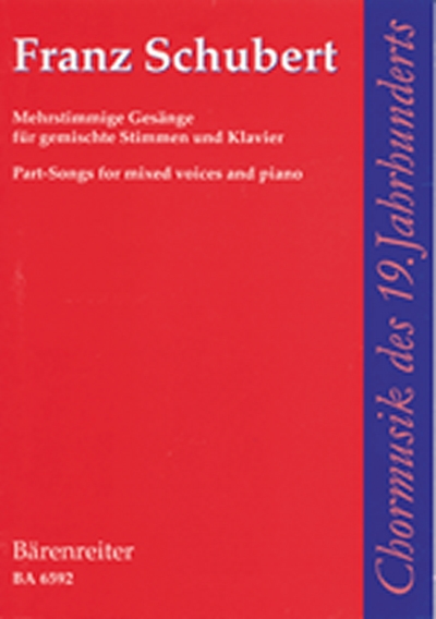 Mehrstimmige Gesänge Für Gemischte Stimmen Und Klavier (SCHUBERT FRANZ)