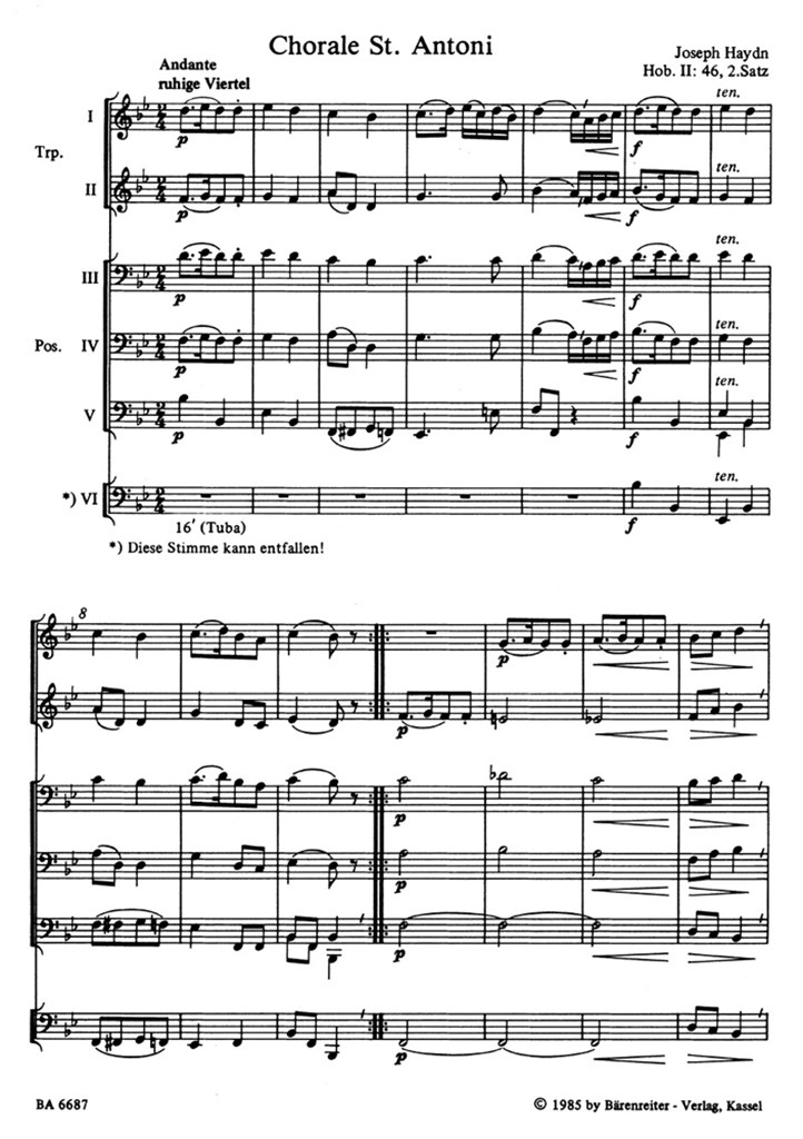 Spielmusik Der Klassik Und Romantik Für Blechbläser (Posaunenchor)