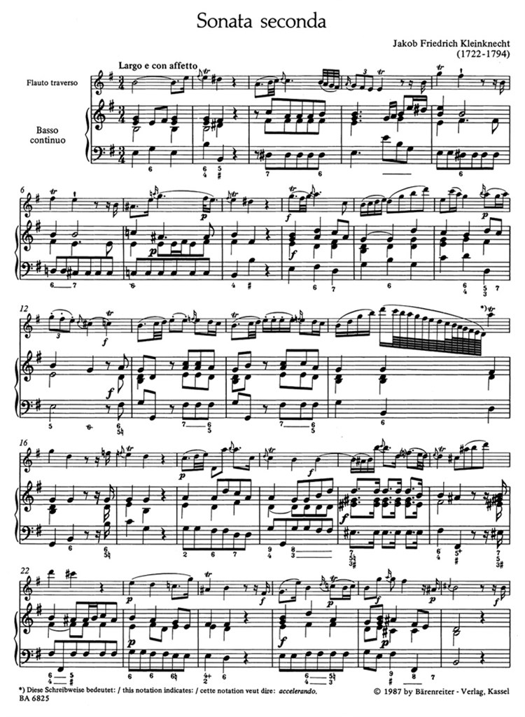 2 Sonaten Für Flöte Und Basso Continuo