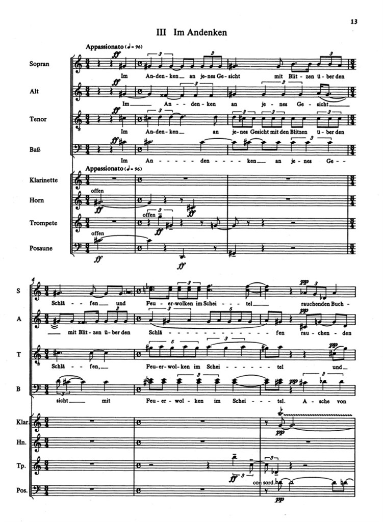 5 Gesänge Auf Gedichte Von Herbert Meier (1980/81) Für Chor (Stimmen Mehrfach Geteilt) Und Instrumente