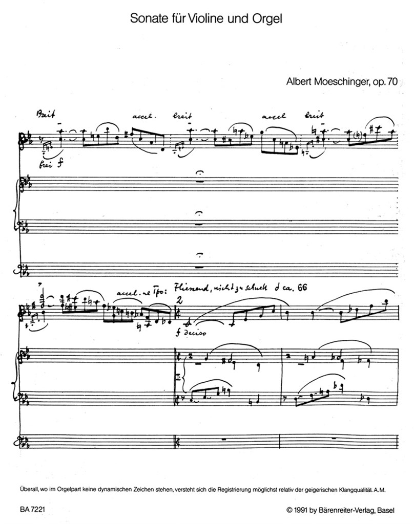 Sonate Für Violine Und Orgel (1945)