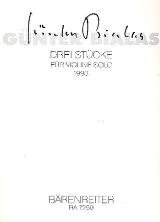 3 Stücke Für Violine Solo (1993)