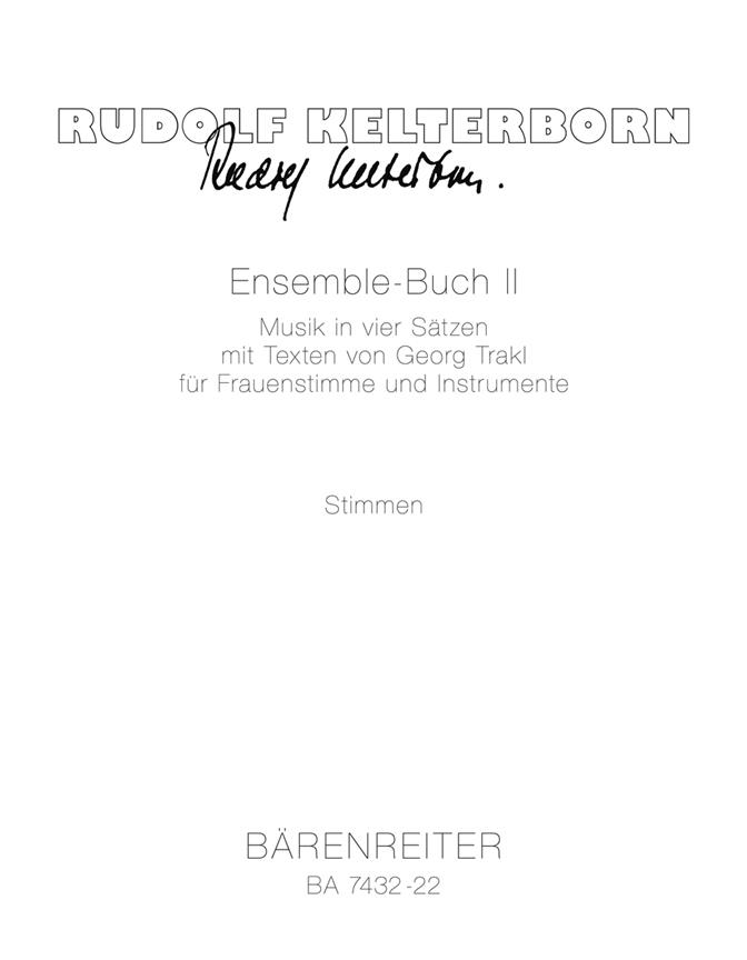 Ensemble-Buch II (1992/94) . Musik In Vier Sätzen Mit Texten Von Georg Trakl