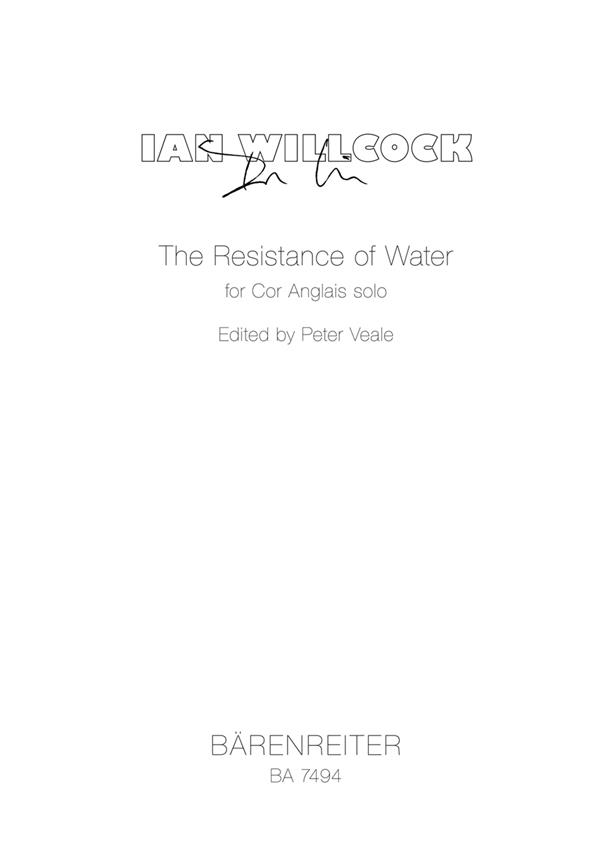The Resistance Of Water (WILLCOCK IAN)