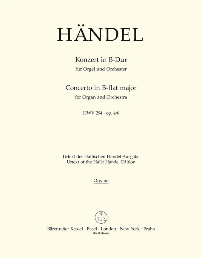 Konzert In B-Dur Für Orgel Und Orchester