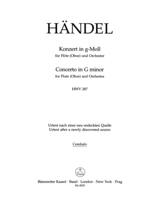 Konzert In G-Moll Für Flöte (Oboe) Und Orchester
