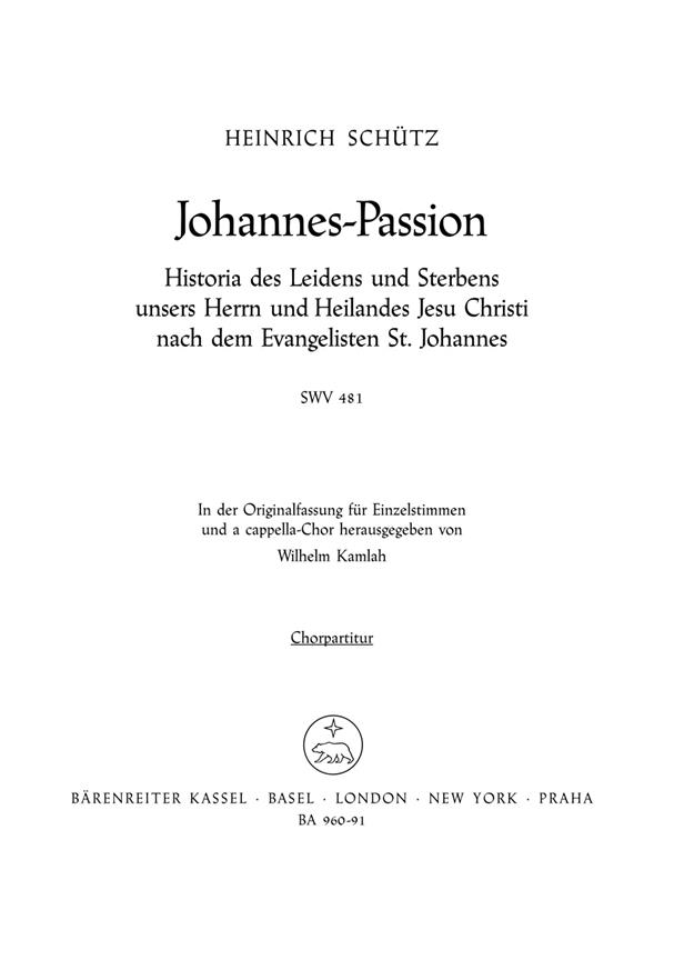 Johannes-Passion (SCHUTZ HEINRICH)