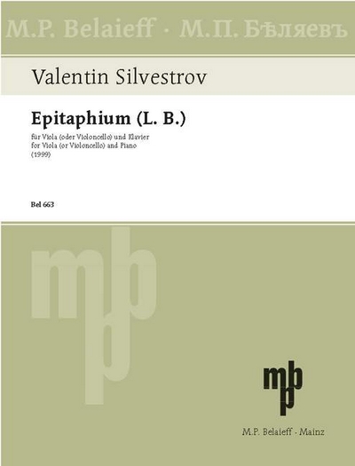 Epitaphium (L. B.) (SILVESTROV VALENTIN)