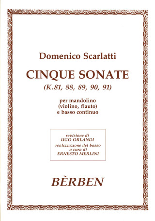 5 Sonate N.81 88 89 90 91 (SCARLATTI DOMENICO)