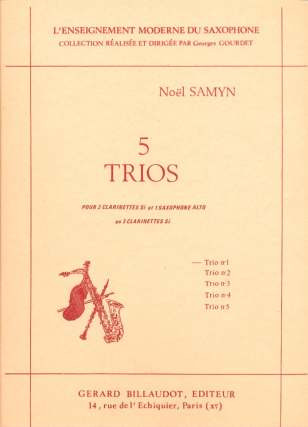 5 Trios No1 (2 Clarinettes Et Saxophone Alto Ou 3 Clarinettes)