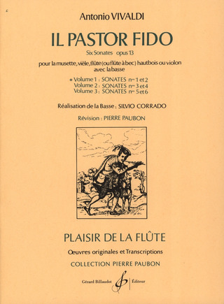 Il Pastor Fido Op. 13 Vol.1 : Sonates 1 Et 2