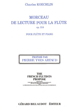 Morceau De Lecture Pour Flûte Op. 218