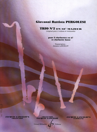 Trio No2 En Sib Majeur - 2 Clarinettes En Sib Et 1 Cl. Basse (PERGOLESI GIOVANNI BATTISTA)