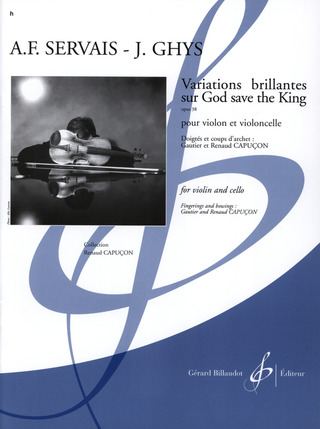Variations Brillantes Sur God Save The King Op. 38 (SERVAIS ADRIEN-FRANCOIS)