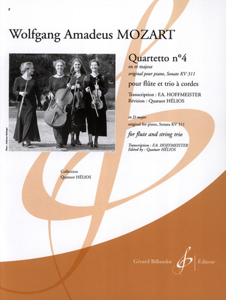 Quartetto No 4 En Re Majeur Original Pour Piano Sonate Kv 311