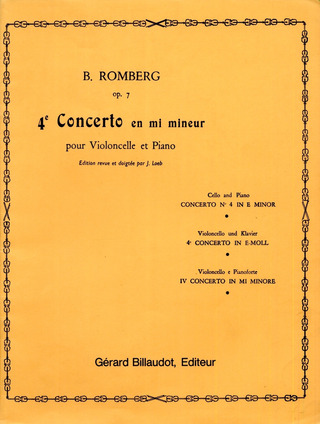 4ème Concerto En Mi Mineur Op. 7