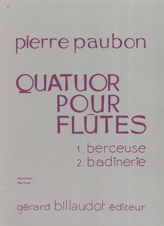 Quatuor Pour Flûtes (PAUBON PIERRE)